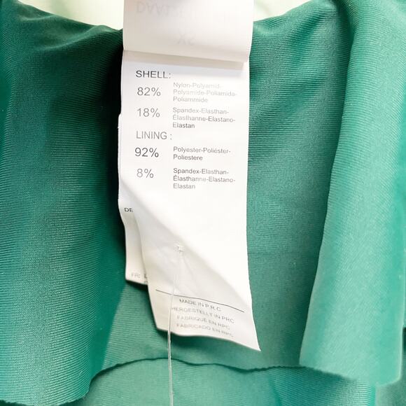 Cupshe Women's Square Neck Ruffle Wide Straps Ruched Bathing Suit Green XS - Picture 7 of 7